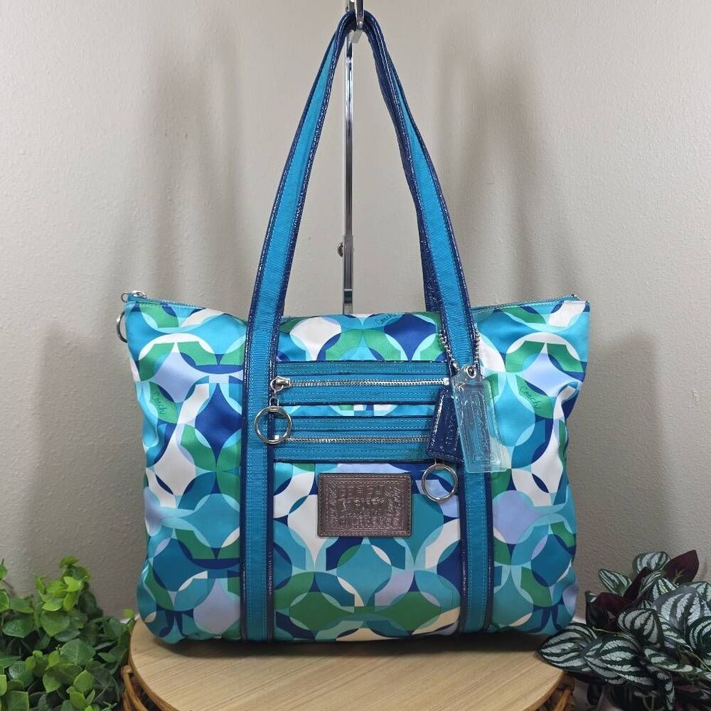 Coach Poppy Op Art Kaleidoscope Tote